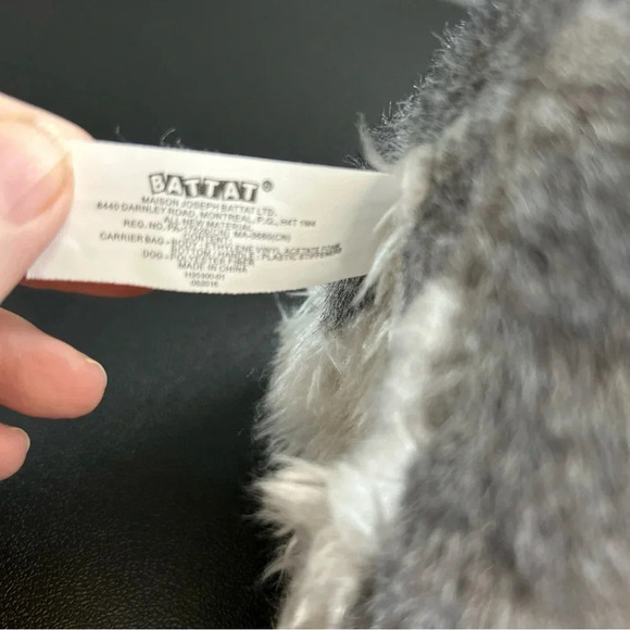 Battat Pucci Plush 10” Schnauzer Puppy Dog Gray White With Pink Ear‎ Bow - Picture 8 of 12